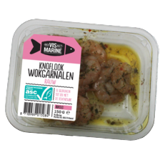 Vis Marine verse knoflook wokgarnalen